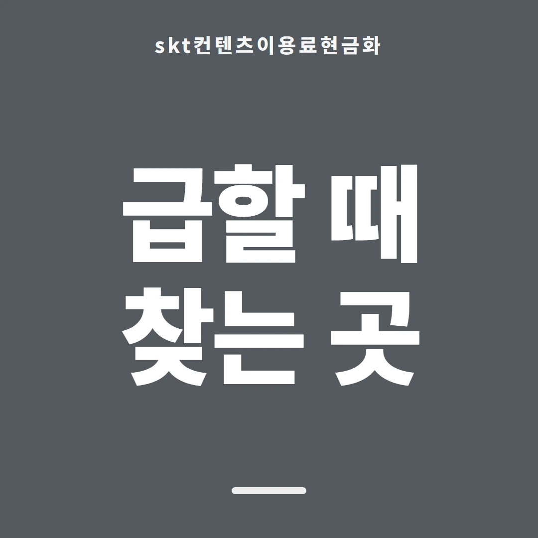 품티켓 SKT 콘텐츠이용료 결제가 붙는 얼개 안내 이미지